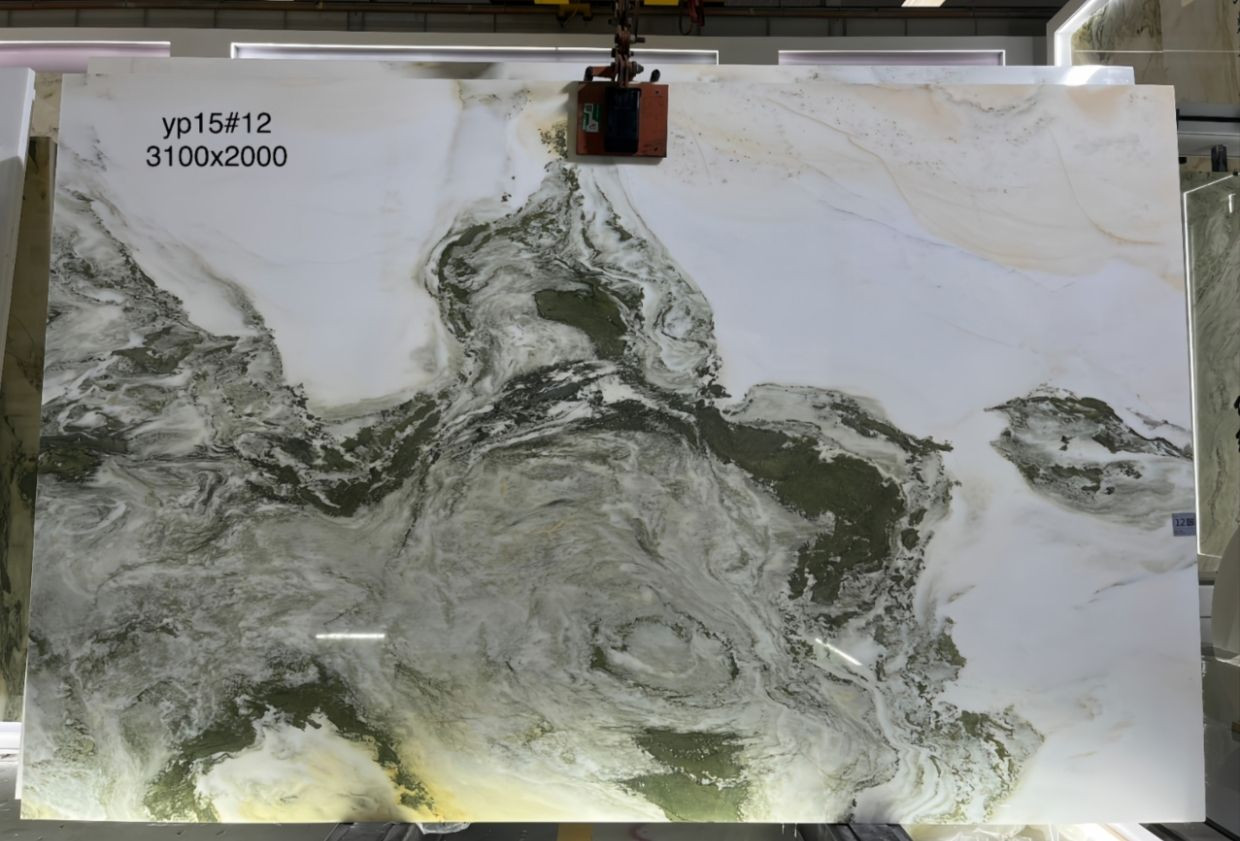 Landscape painting marble